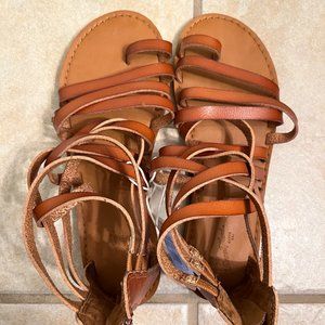 NWT Universal Thread Brown/Leather Appearance Gladiator Sandals Size 7.5